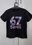 T-shirt, koszulka z nadrukiem "67 Six Seven -rozmiar 120cm dla dziewczynki