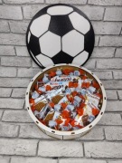 Box wielkanocny  pudełko słodyczy box drewniany piłka 