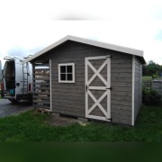 altana domek drewniany drewutnia skandynawski 12m2