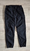 H&M 152 czarne spodnie typu bojówki