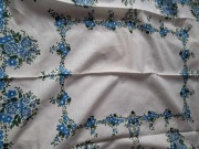 Obrus lniany Vintage z lat  80 -tych 140 x 180