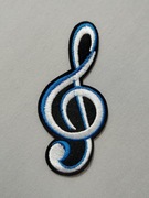 Naszywka klucz wiolinowy nutka