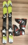 Narty dziecięce 90cm + wiązania + buty