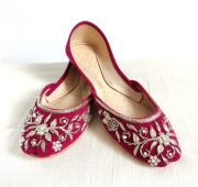 Indyjskie buty baleriny  khussa 37 38 zdobione ori