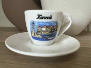Filiżanka ceramiczna ze spodkiem do kawy espresso Grecja Chania