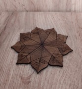 Podstawka pod kubek drewniana 100 mm sklejka 3 mm wzór geometryczny