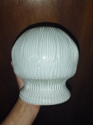 Szklany klosz do lampy wiszącej żyrandola PRL vintage retro 