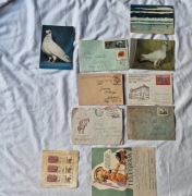 10 szt Stare znaczki listy kartki telegram Polska 