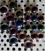 Oczy brokatowe mix 24mm 18mm - 20 par 