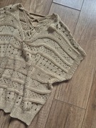 złoty sweterek ażurek 