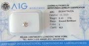 Diament naturalny brylant 0.33 Ct  Kolor I  SI3 EXVG/VG  Certyfikat AIG