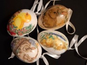Jajka wielkanocne zdobione metodą decoupage 