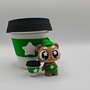 Brelok miś z kubkiem zestaw 