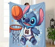 Nowy duży mięciutki bajkowy koc Stitch 150x200