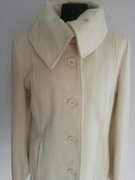 Wełniany Płaszcz R XS S Jasny Śliczny Wełna Luksusowy