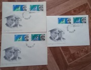 Całostki koperty z wizyty W.F. Bykowski i W.W. Tierieszkowa w Polsce 1963r