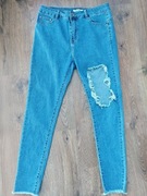 Spodnie jeansowe rurki XL