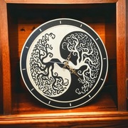 Zegar Yin Yang drzewo