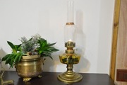 piękna szklana LAMPA NAFTOWA b. stara 