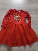 Sukienka czerwona świąteczna 92