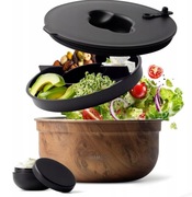 Lunch Box Pojemnik na Sałatkę 1500ml Stalowy Metalowy BPA Free MAMEIDO 