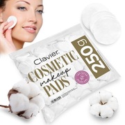 Płatki kosmetyczne, bawełniane, waciki, okrągłe Clavier 250g