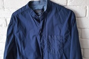 Koszula męska Reserved slim fit rozmiar S stójka granatowa