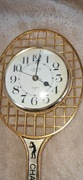 Złota Rakieta Tenisowa z zegarkiem  Landex vintage