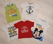 Zestaw koszulek t-shirtow i bezrękawnik rozmiar 86/92