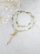 Naszyjnik z kamieni naturalnych i stali UNIKAT