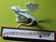 Bransoletka z kamieni Jadeit Afgański 