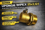 UPONOR WIPEX 25x2,3 G1 ZŁĄCZKA MOSIĘŻNA ECOFLEX NOWA