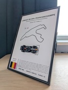 Grafika Circuit de Spa-Francorchamps A4 Formuła F1 szkło