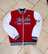 Ciepła bluza damska London – Biało-czerwona unisex