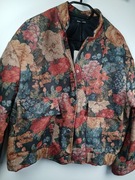 Kurtka damska bomber floral gobelinowa vintage jesień oversize M
