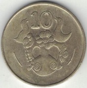 Cypr 10 centów cents 1985 - 24,5 mm - nr 2