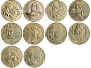 2 zł złote - Polscy Malarze  zestaw  komplet 10 sztuk  