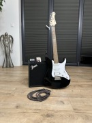 Zestaw gitara elektryczna Yamaha Pacifica, wzmacniacz Fender Mustang LT25.