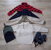 Sweterek r. 98 Boys Bluzy Reserved George Jasper 2x Czapka H&M Rękawiczki