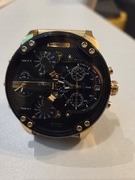 Zegarek męski Diesel kwarcowy sportowy z bransoletą stalową żółty czarny