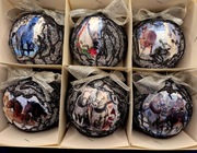 Bombki ręcznie wykonane 10cm kpl 6szt konie