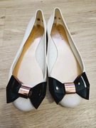Ted Baker London baleriny balerinki buty półbuty gumowe, kokardy r. 40