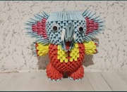 Origami modułowe 3d Słoń