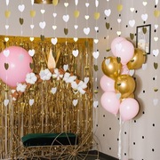 Girlanda serca 16 m – białe i złote serca, na przyjęcia i walentynki