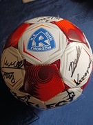 Ruch Chorzów - piłka meczowa z podpisami zawodników 