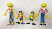 gumowe elastyczne wesołe ludziki rodzinka
