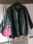 Kurtka koszulowa eko skóra wiosenna butelkowa zieleń Primark roz 40 