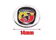 FIAT ABARTH 14mm Emblemat Kluczyk Pilot Logo naklejka znaczek zaślepka