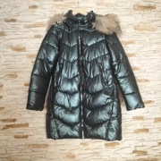 Piękna metaliczna kurtka zimowa Miss Titi M zielona 