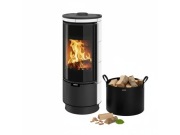 Piec piecyk kominek na drewno THORMA Andorra Extra 7kw Biała ECODESIGN